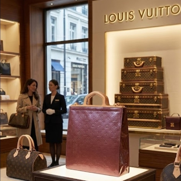 Louis Vuitton Handbags - Louis Vuitton Burgundy Vernis Tote Bag